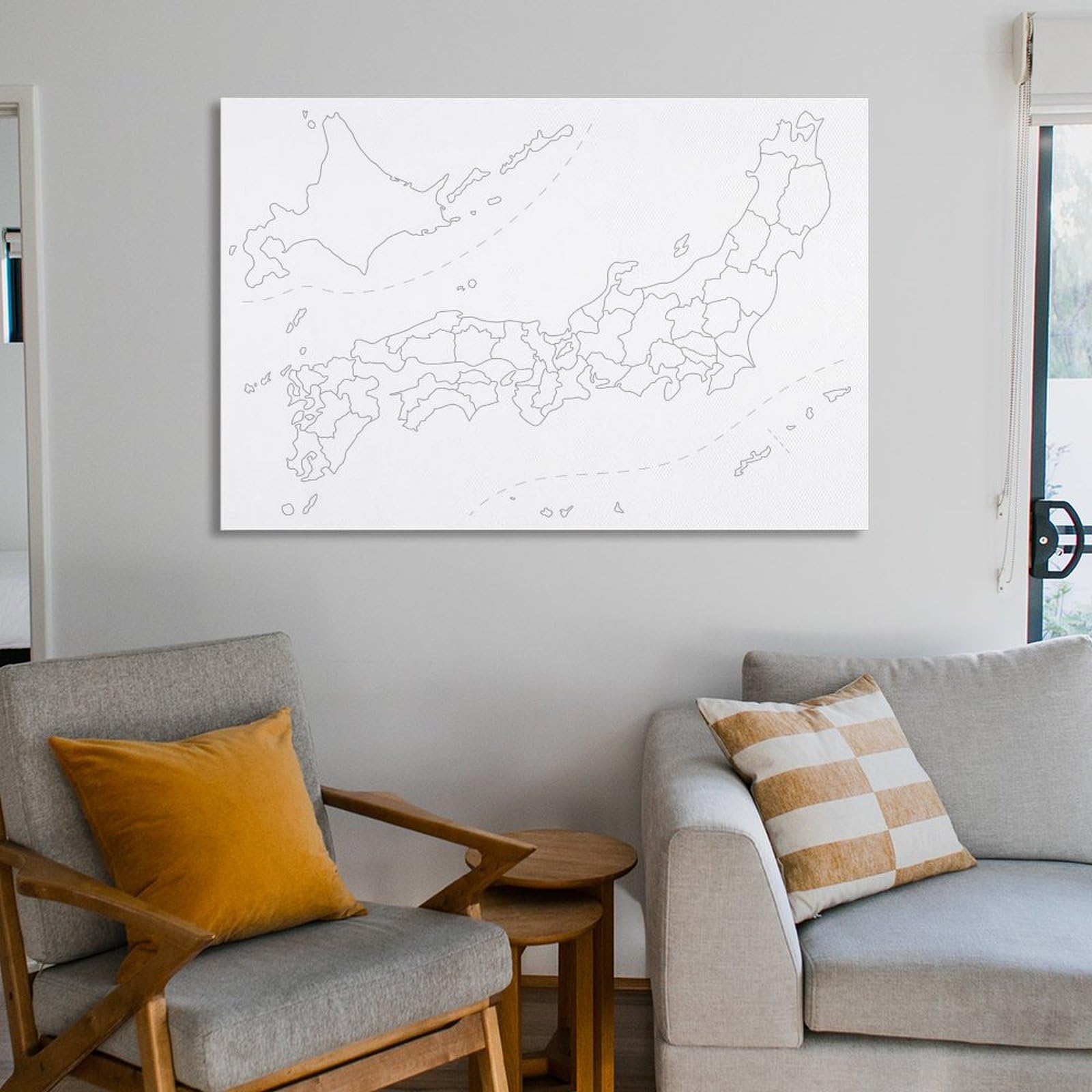 Amazon.co.jp: 白地図（日本地図）・都道府県名なし学習ポスター 印刷